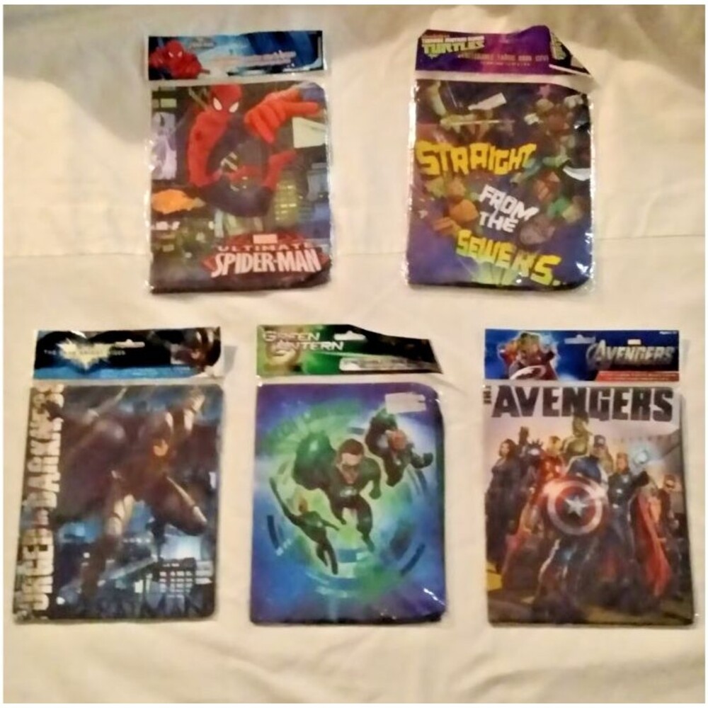 Kids Book Covers Stretchable Fabric BOOK COVER 8 X 10 Batman TMNT Spiderman